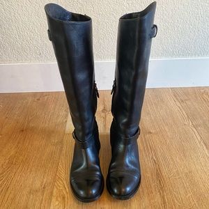 Halogen black women’s boots size 6. Over the calf, great condition. Polished up.